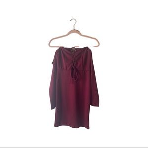 NWT Fashion Nova Burgundy Dress